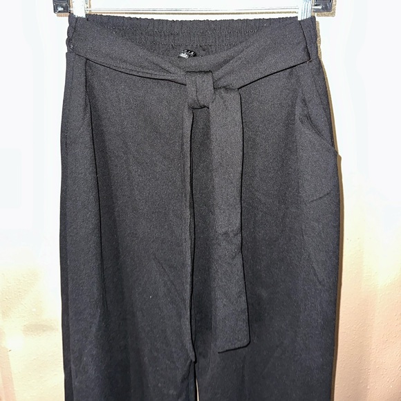 Large Black Wide Leg Dress Pants - Picture 2 of 7
